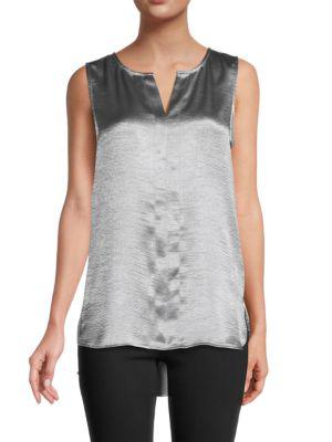 Sleeveless Split Neck Top商品第1张图片规格展示