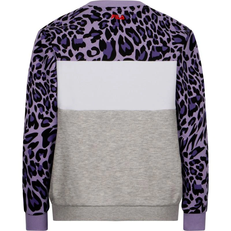 商品Fila|Logo sweatshirt in red and grey and purple,价格¥665,第2张图片详细描述