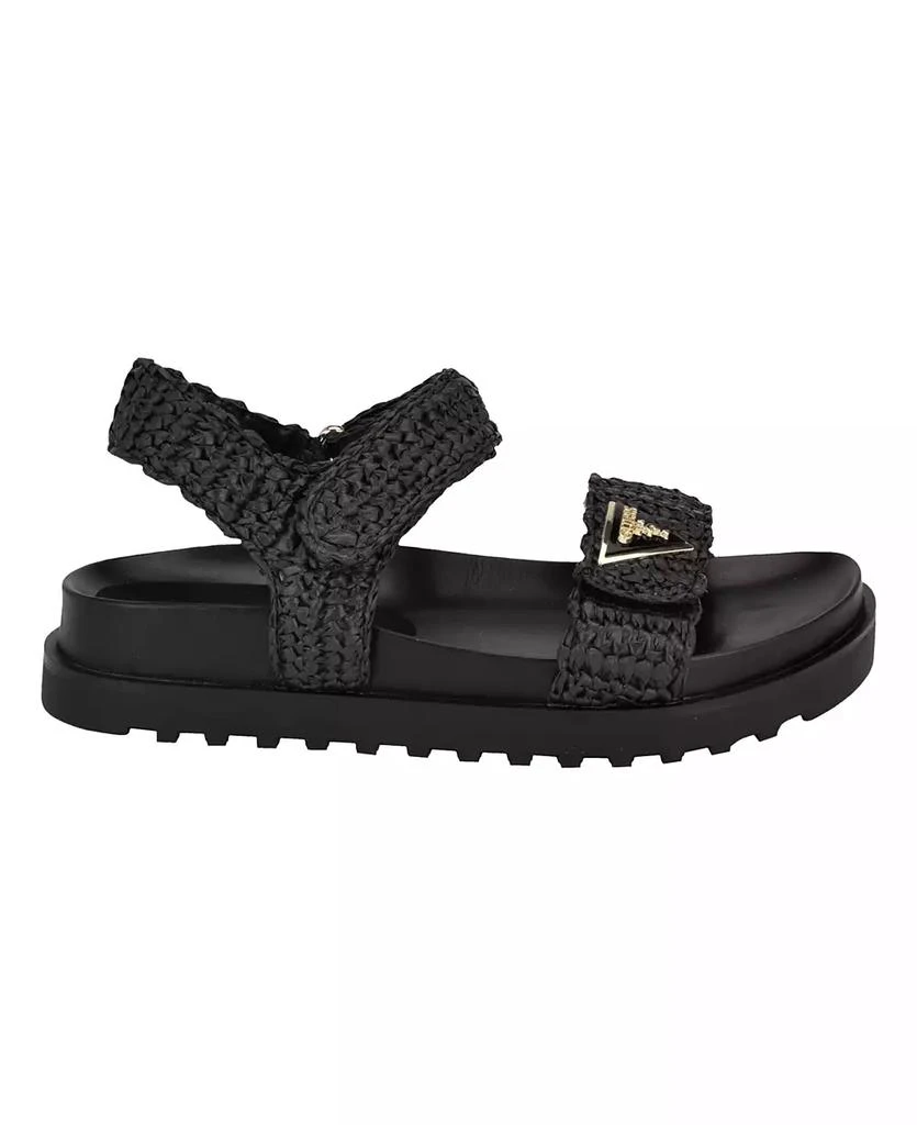 商品GUESS|Women's Fabrica Open Toe Slide Footbed Raffia Sandals,价格¥371,第2张图片详细描述