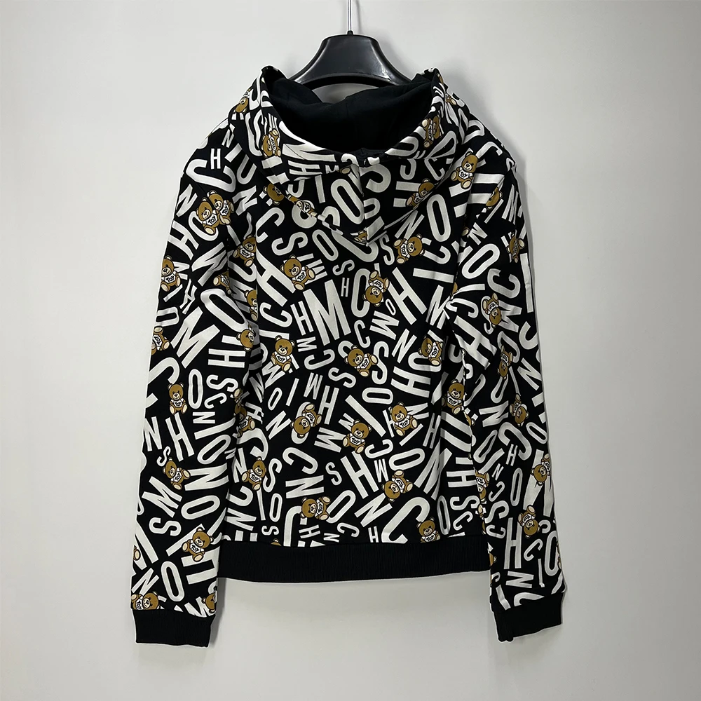 MOSCHINO 女士黑色棉质连帽卫衣 ZT1719-9005-1555 商品