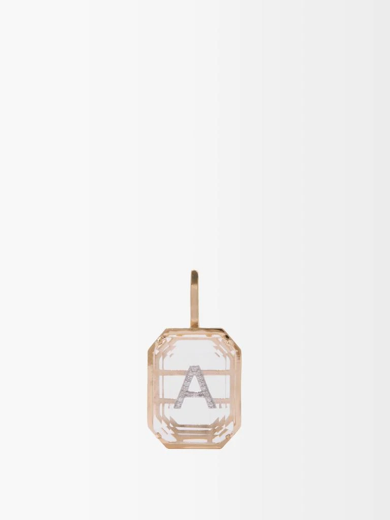 商品MATEO|Diamond & 14kt gold alphabet charm A-Z,价格¥27713,第1张图片