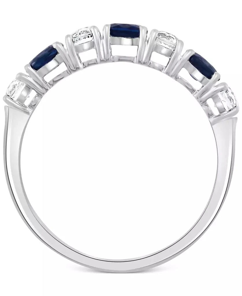 商品Effy|EFFY® Blue & White Sapphire (1-1/10 ct. t.w.) Band in 14k White Gold. (Also available in Emerald and Ruby),价格¥11615,第3张图片详细描述