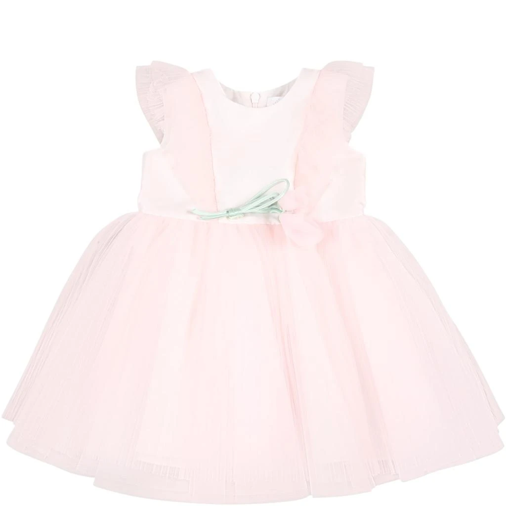 商品MONNALISA|Monnalisa Pink Dress For Baby Girl With Flowers,价格¥1748,第1张图片