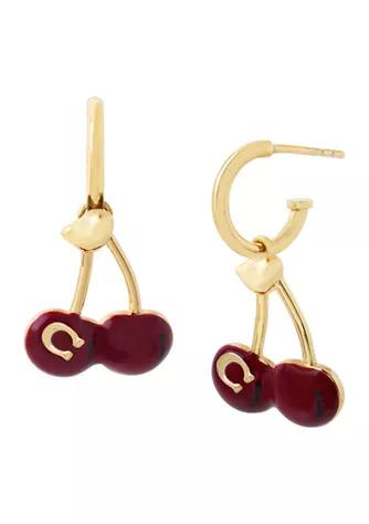 Cherry Huggie Earrings商品第1张图片规格展示
