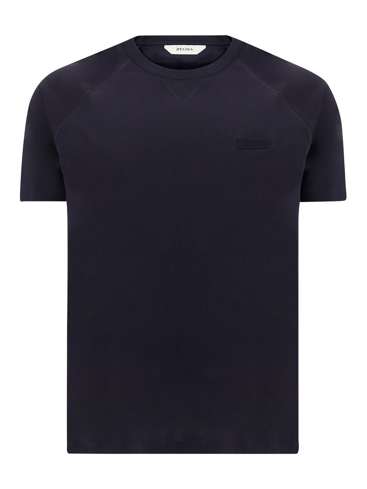 Z ZEGNA 男士深蓝色棉质短袖T恤 VW348-ZZ638-B09商品第1张图片规格展示