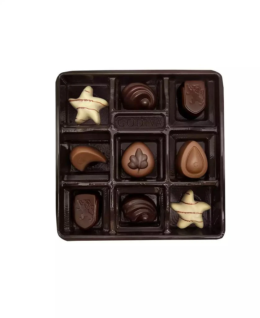 商品Godiva|Assorted Chocolate Gold Gift Box, Red Ribbon, 9 Piece,价格¥117,第4张图片详细描述