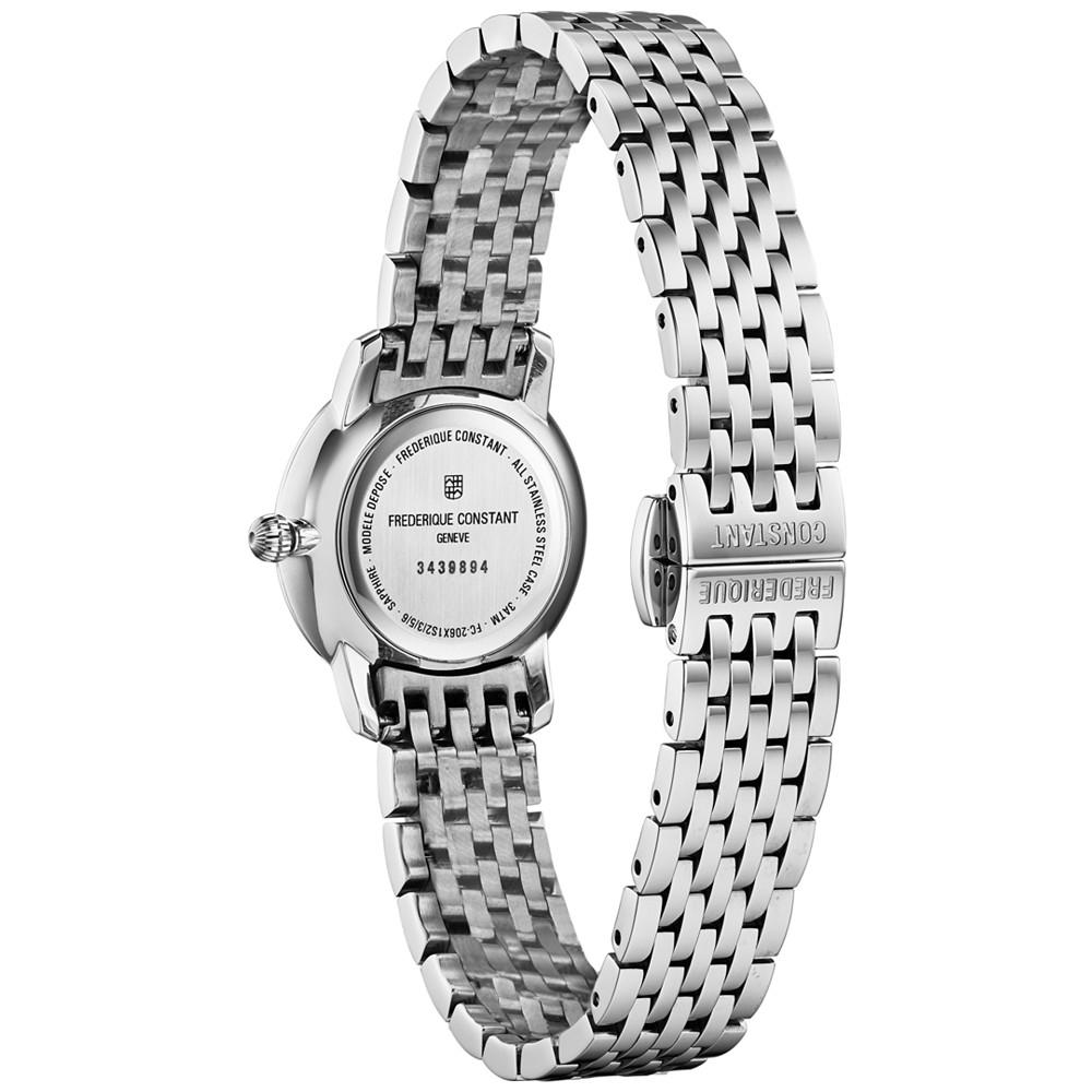 Women's Swiss Mini Slimline Diamond (1/3 ct. t.w.) Stainless Steel Bracelet Watch 25mm商品第2张图片规格展示