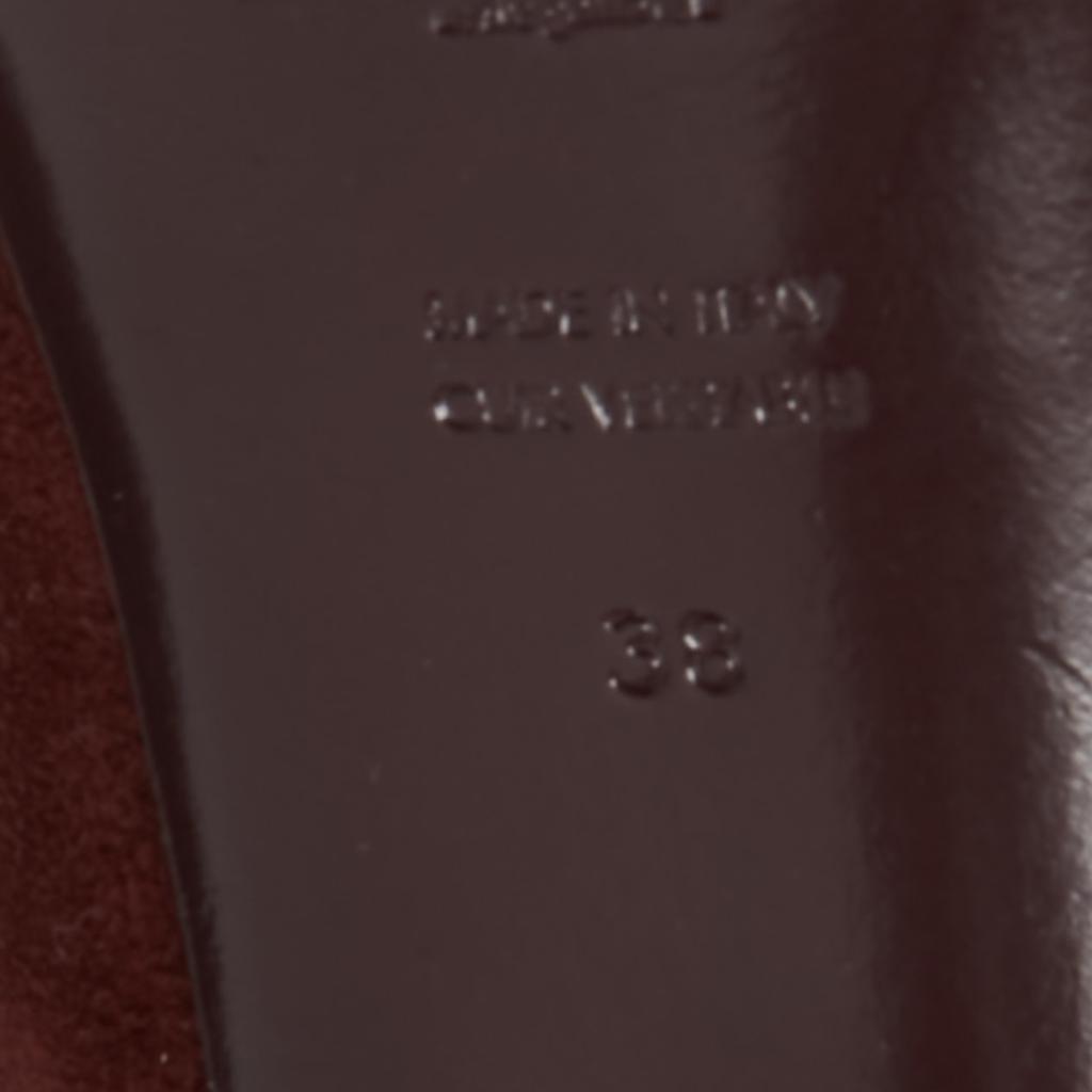 Yves Saint Laurent Brown Suede Platform Pumps Size 38商品第8张图片规格展示