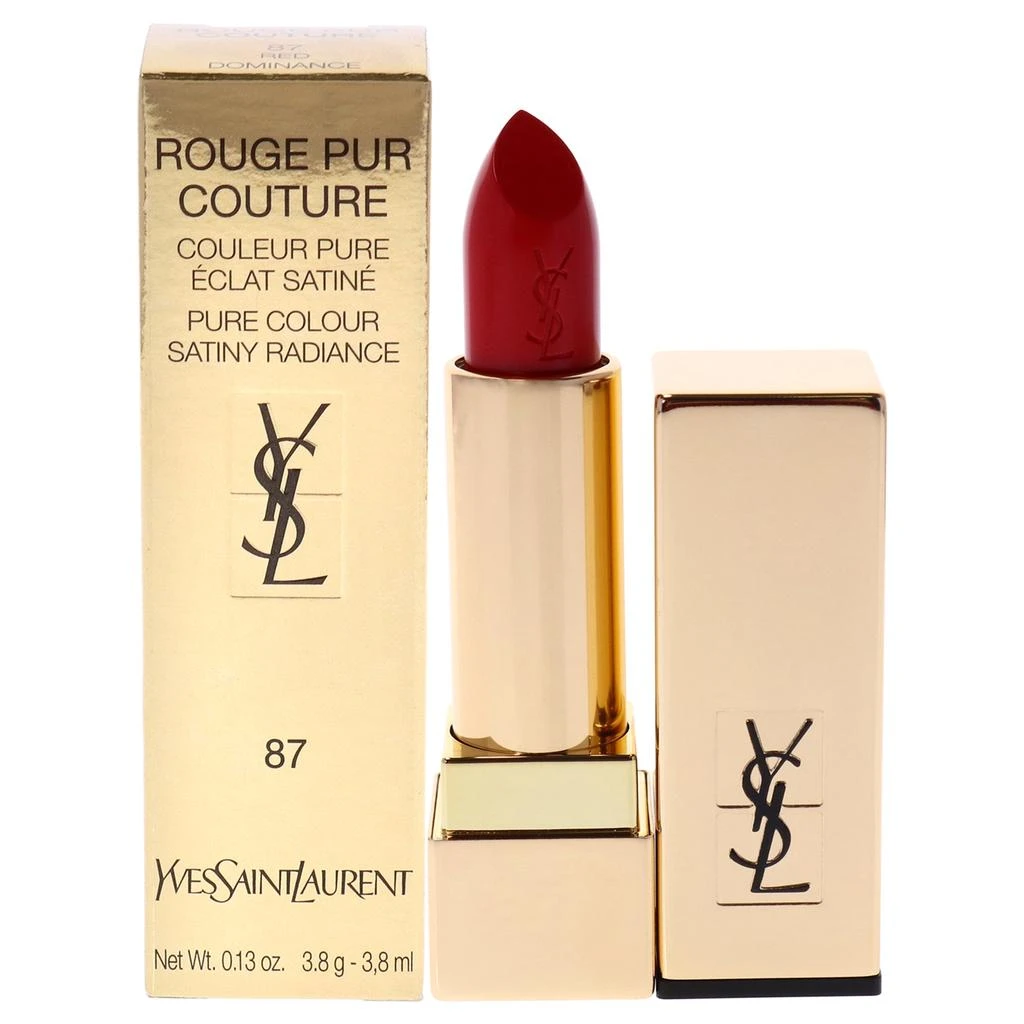 商品Yves Saint Laurent|Rouge Pur Couture Lipstick - 87 Red Dominance by Yves Saint Laurent for Women - 0.13 oz Lipstick,价格¥333,第1张图片