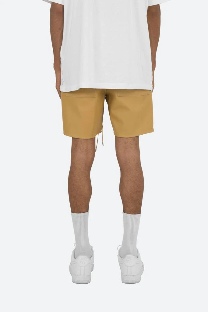 商品MNML|Leather Basketball Shorts - Mustard,价格¥136,第4张图片详细描述
