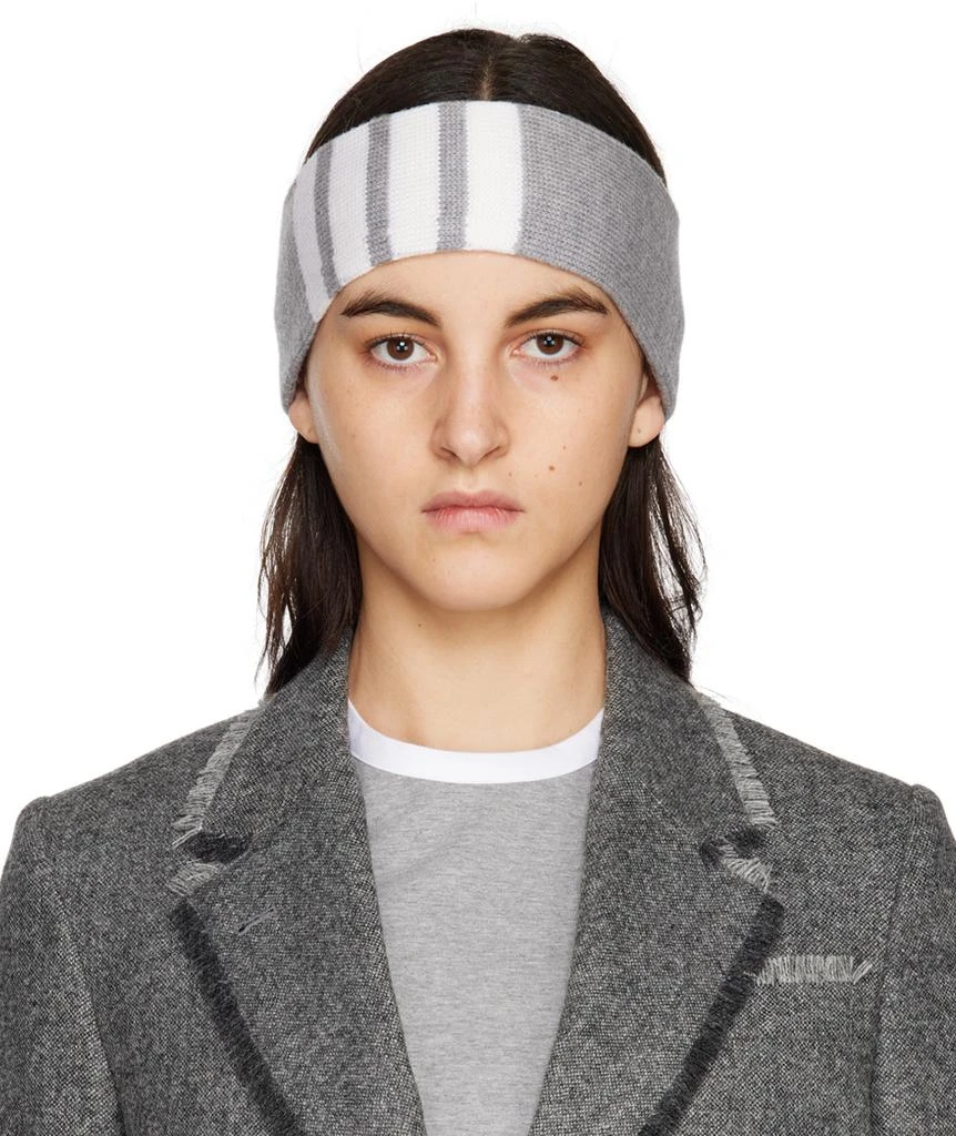 商品Thom Browne|Gray 4-Bar Headband,价格¥1339,第1张图片