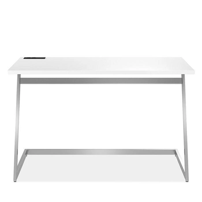 商品Sparrow & Wren|Torrey White and Chrome Writing Desk with USB Ports,价格¥3516,第3张图片详细描述