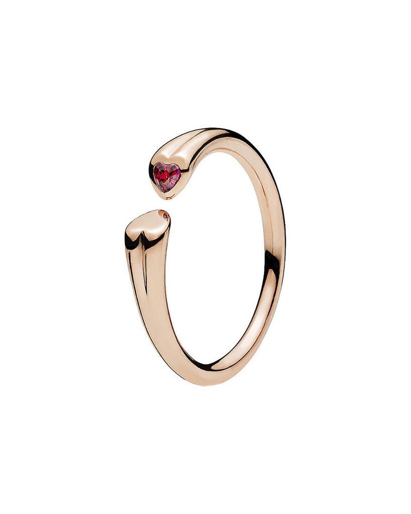 商品PANDORA|Pandora Rose CZ Polished & Sparkling Hearts Open Ring,价格¥150,第1张图片