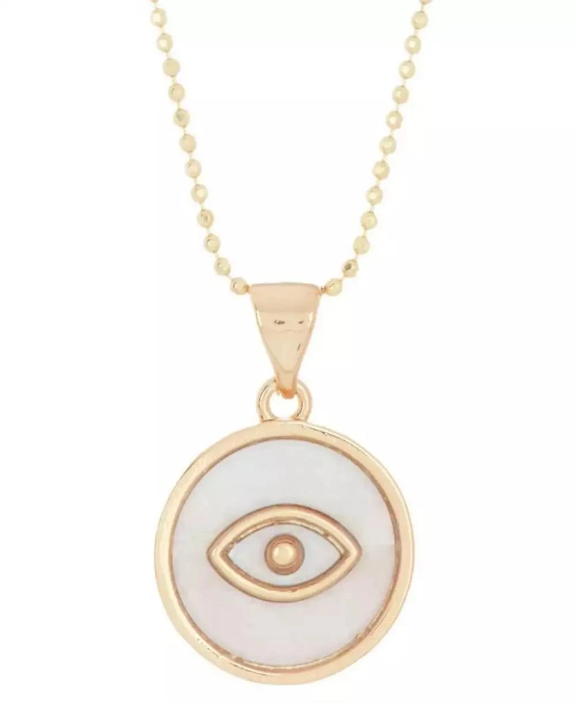 商品ADORNIA|14k Gold-Plated Mother-of-Pearl Evil Eye 18" Pendant Necklace,价格¥220,第1张图片
