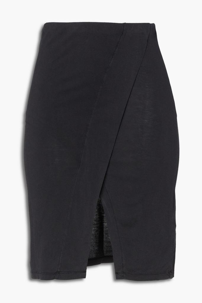 Delna wrap-effect Lyocell and cotton-blend jersey skirt商品第1张图片规格展示