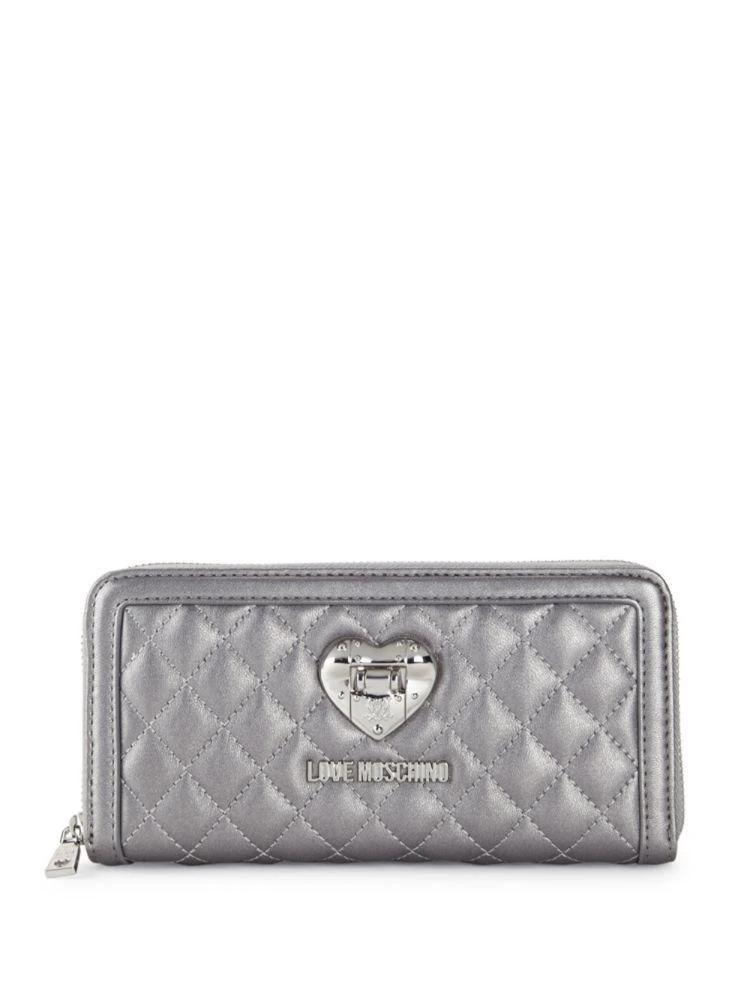 商品Moschino|Quilted Faux Leather Continental Wallet,价格¥629,第1张图片