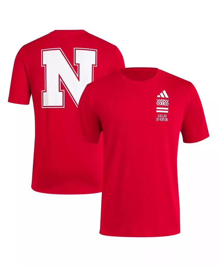 商品Adidas|Men's Scarlet Nebraska Huskers Reverse Retro Baseball 2 Hit T-Shirt,价格¥225,第1张图片