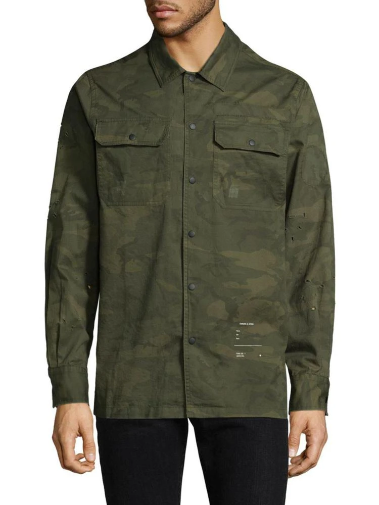 商品Ovadia & Sons|Camouflage Cotton Button-Down Shirt,价格¥663,第1张图片