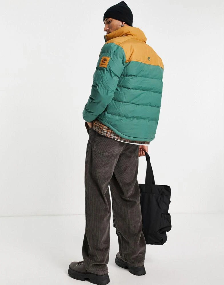 商品Timberland|Timberland Welch Mountain puffer jacket in wheat tan/green,价格¥1432,第3张图片详细描述