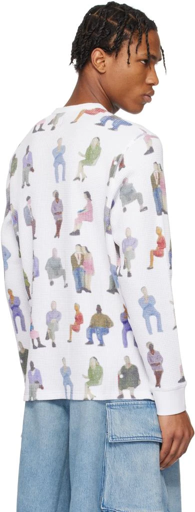 商品JW Anderson|White Printed Waffle Henley,价格¥2450,第3张图片详细描述