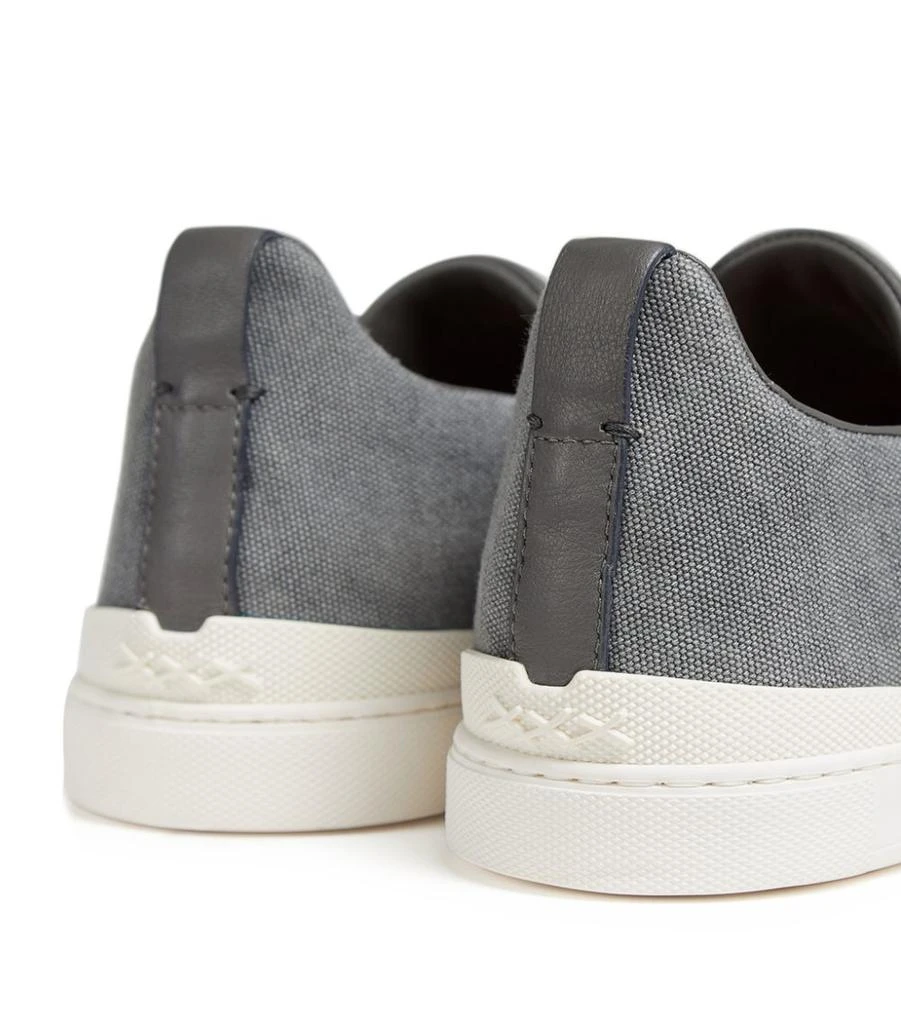 商品Zegna|Canvas Triple Stitch Sneakers,价格¥5287,第5张图片详细描述
