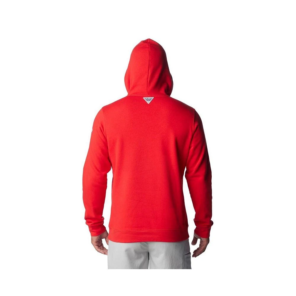 商品Columbia|Men's Scarlet Nebraska Huskers PFG Fish Flag II Pullover Hoodie,价格¥528,第2张图片详细描述