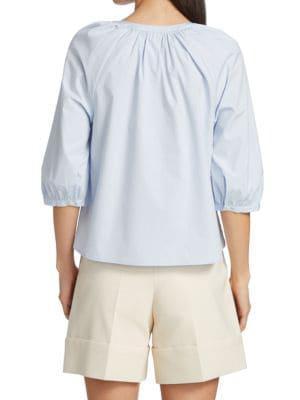 商品Theory|Easy Cropped Poplin Shirt,价格¥524,第4张图片详细描述
