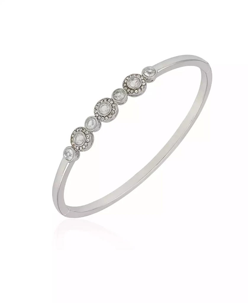 商品Tahari|Clear Glass Stone Hinged Cuff Bracelet,价格¥334,第1张图片