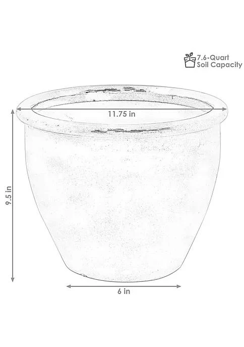 商品Sunnydaze Decor|Decor 12 In Chalet Glaze Ceramic Planter   Forest Lake Green   Set Of 2,价格¥1085,第5张图片详细描述