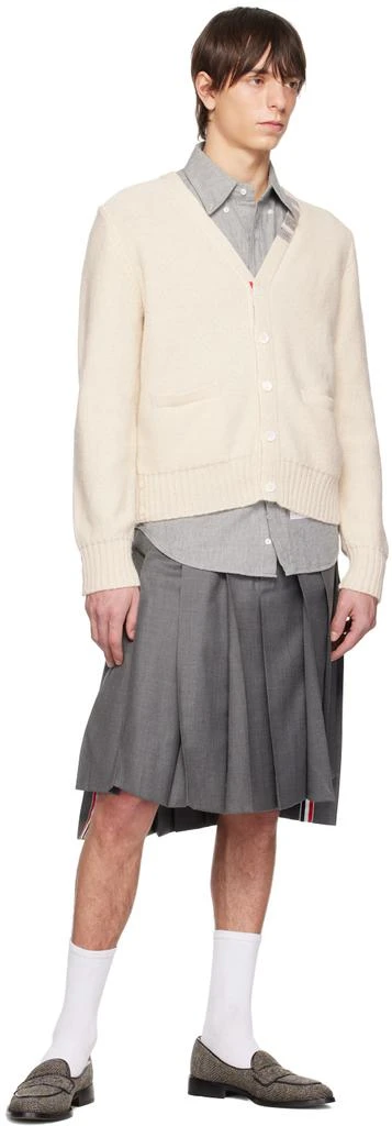 商品Thom Browne|Off-White 4-Bar Stripe Cardigan,价格¥3512,第4张图片详细描述