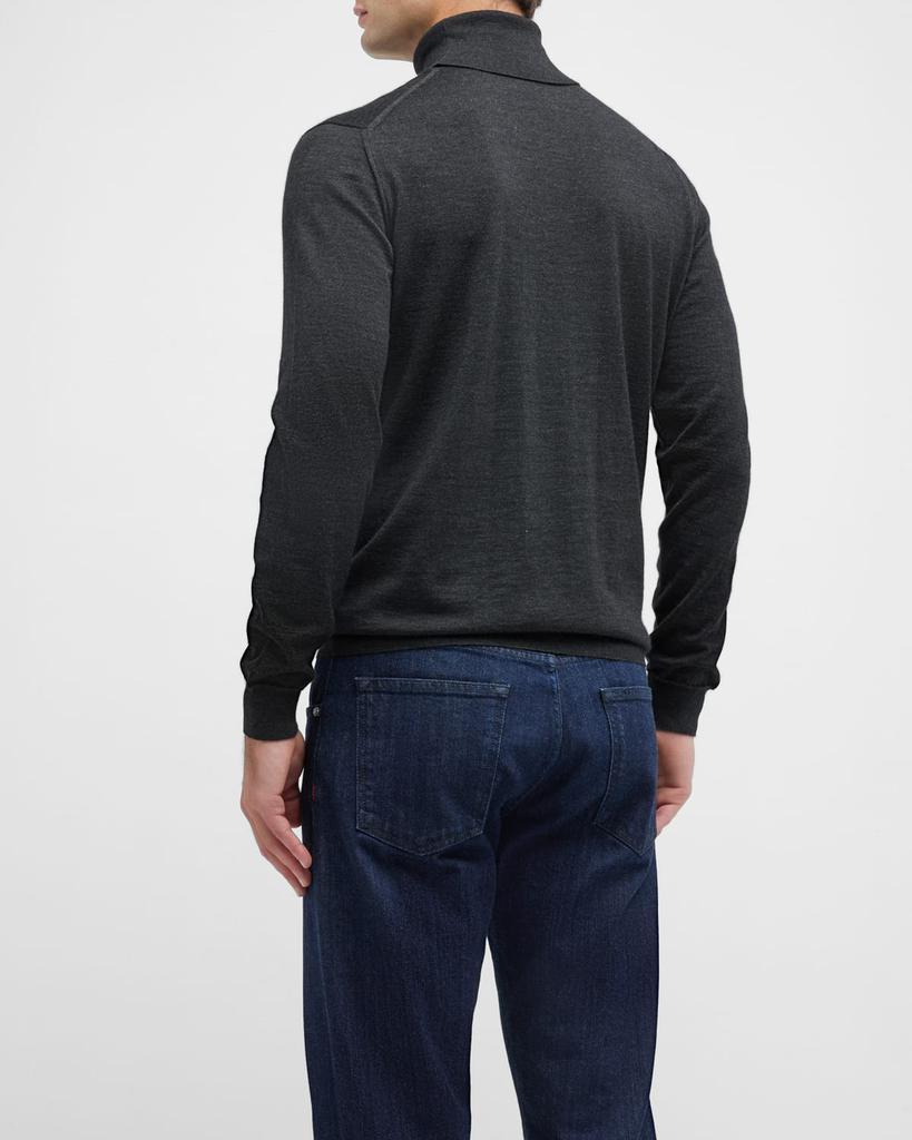 商品Kiton|Men's Cashmere-Silk Turtleneck Sweater,价格¥14580,第6张图片详细描述