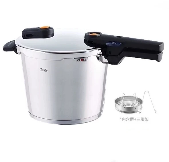 商品[国内直发] Fissler|橙色沸点不锈钢高压锅高速快锅22厘米6L,价格¥1369,第1张图片