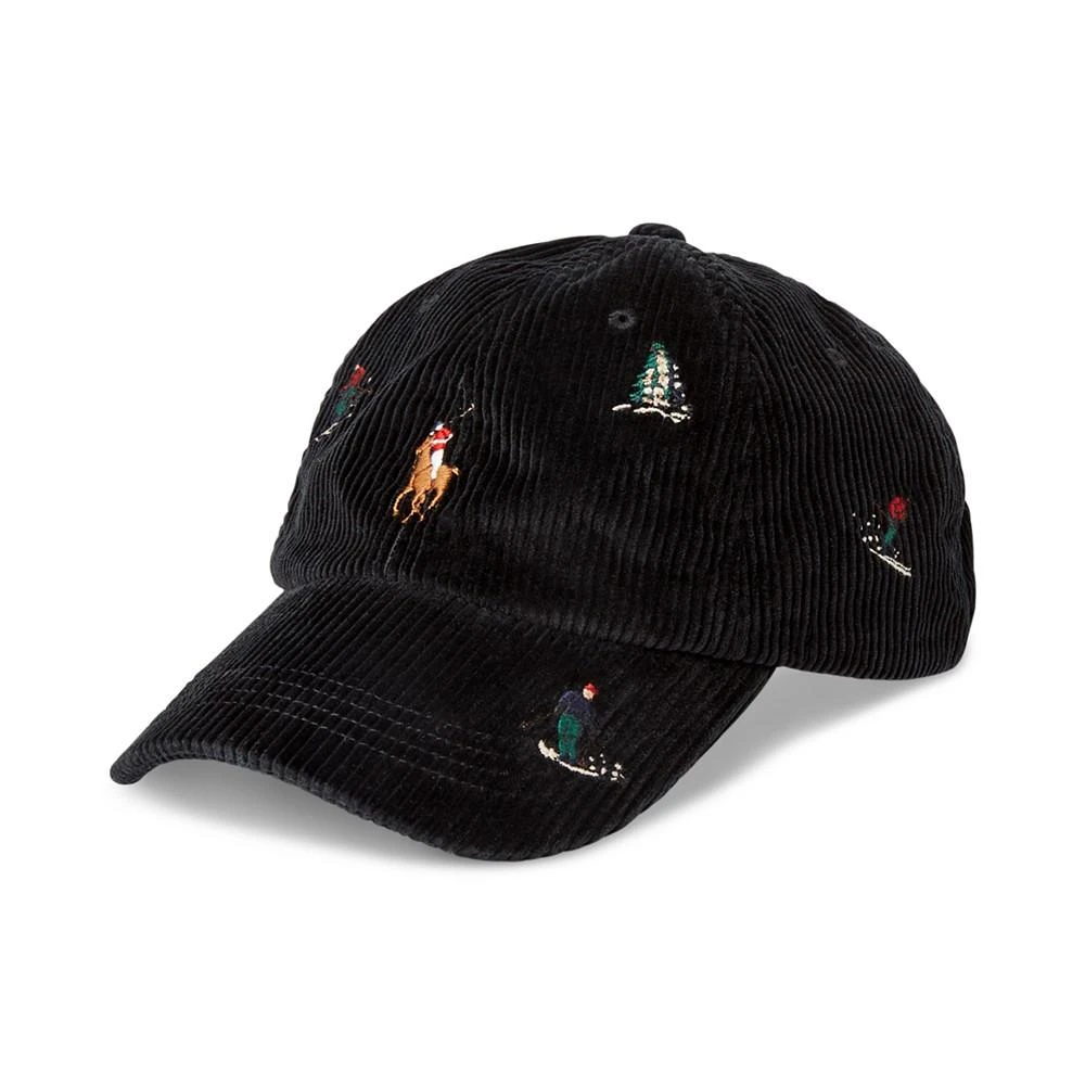 商品Ralph Lauren|Men's Ski-Embroidered Corduroy Ball Cap,价格¥306,第1张图片