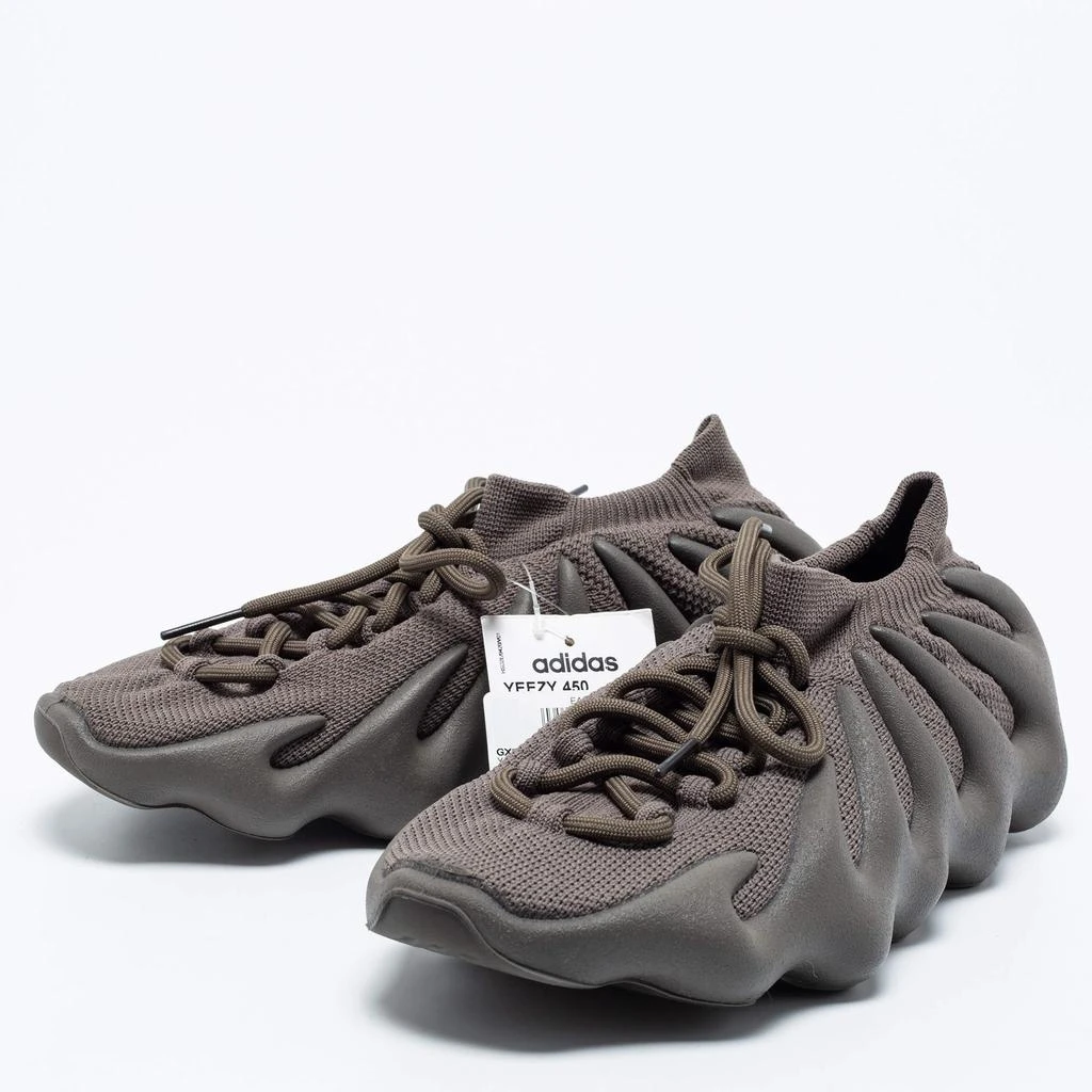 商品YEEZY|Yeezy x Adidas Olive Grey Knit Fabric Yeezy Boost 450 Cinder Sneakers Size 40 2/3,价格¥2583,第2张图片详细描述