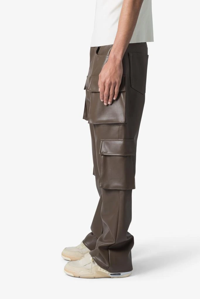 商品MNML|Leather Double Snap Cargo Pants - Chocolate,价格¥274,第3张图片详细描述