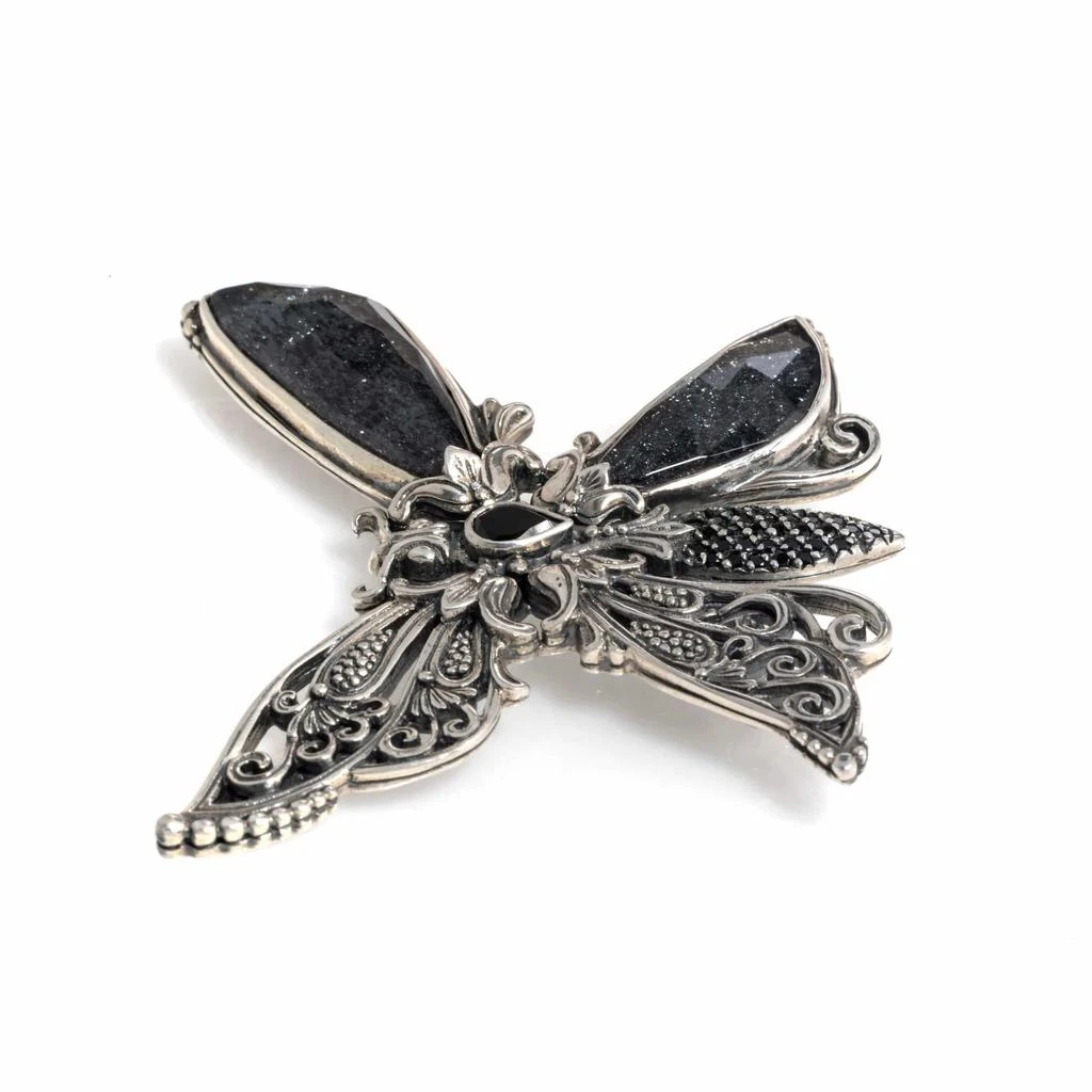 商品Konstantino|Konstantino Sterling Silver And Hematite Butterfly Brooch KAKJ4-131-420,价格¥2398,第3张图片详细描述