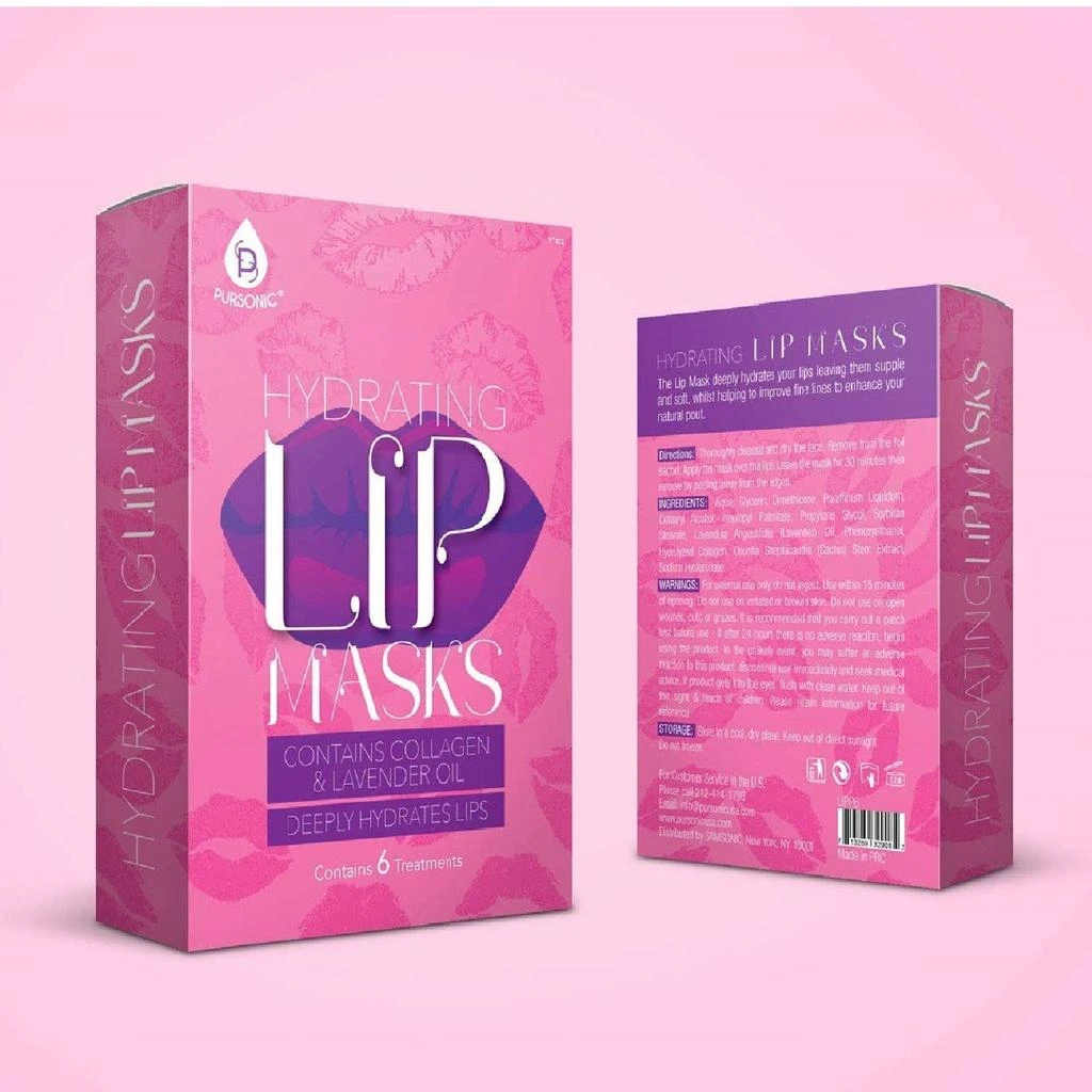 商品PURSONIC|Pursonic Hydrating Lip Masks (Pack of 6),价格¥108,第4张图片详细描述