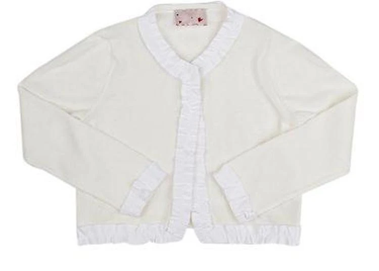 商品Lanvin|Ruffled Cotton Cardigan Sweater,价格¥1925,第1张图片