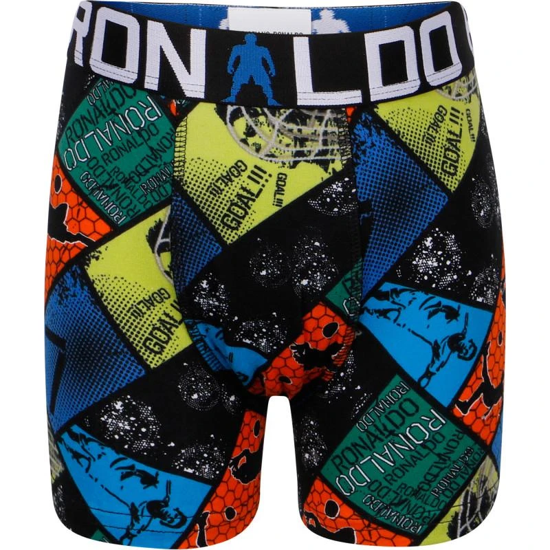 商品CR7 Cristiano Ronaldo|Logo boxer shorts set in black and blue,价格¥259,第2张图片详细描述