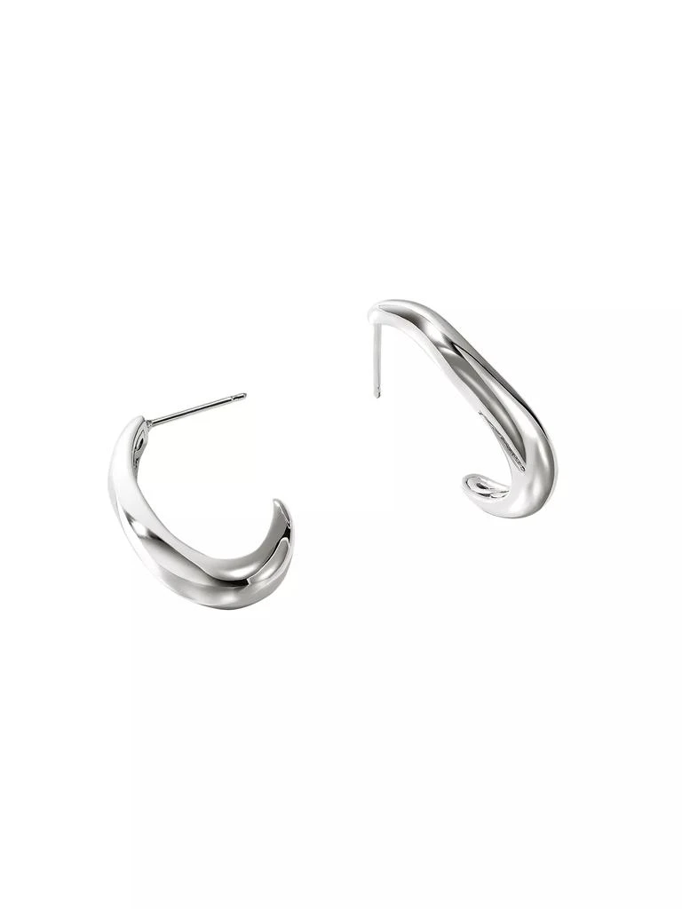 商品John Hardy|Surf Sterling Silver Medium Wavy Hoop Earrings,价格¥5433,第1张图片