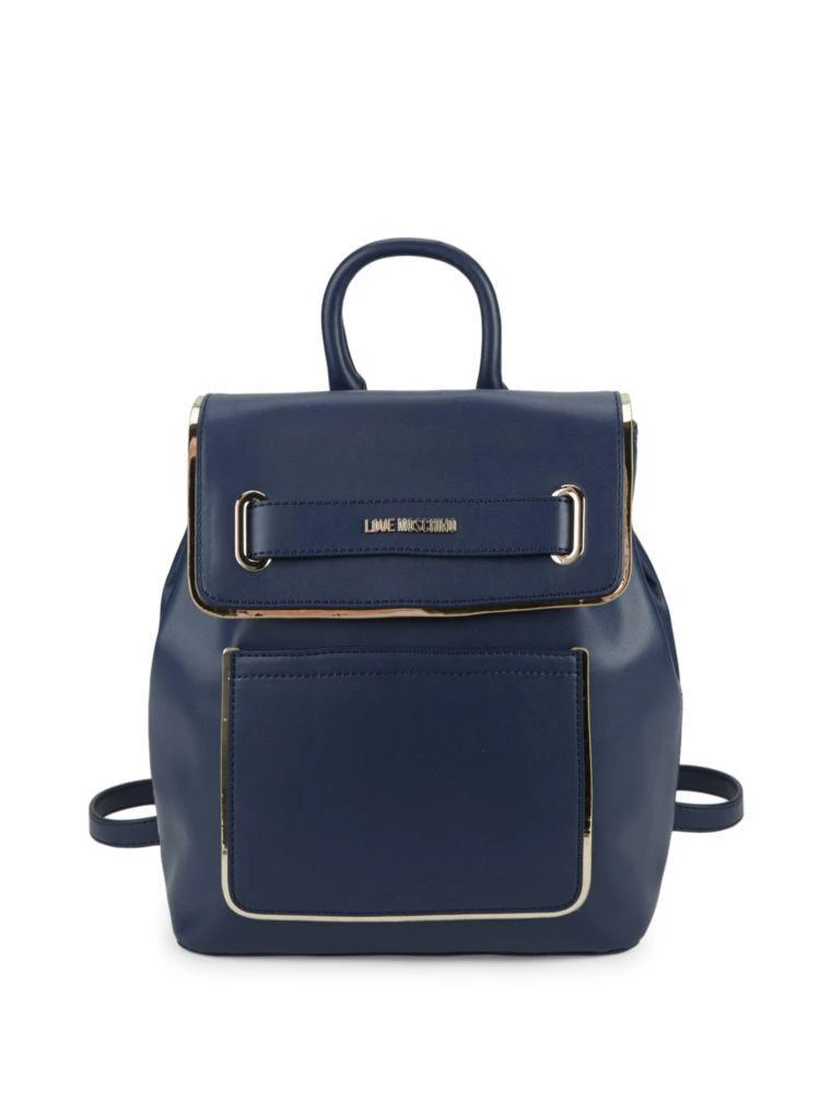 商品Moschino|Metallic Faux Leather Backpack,价格¥975,第1张图片