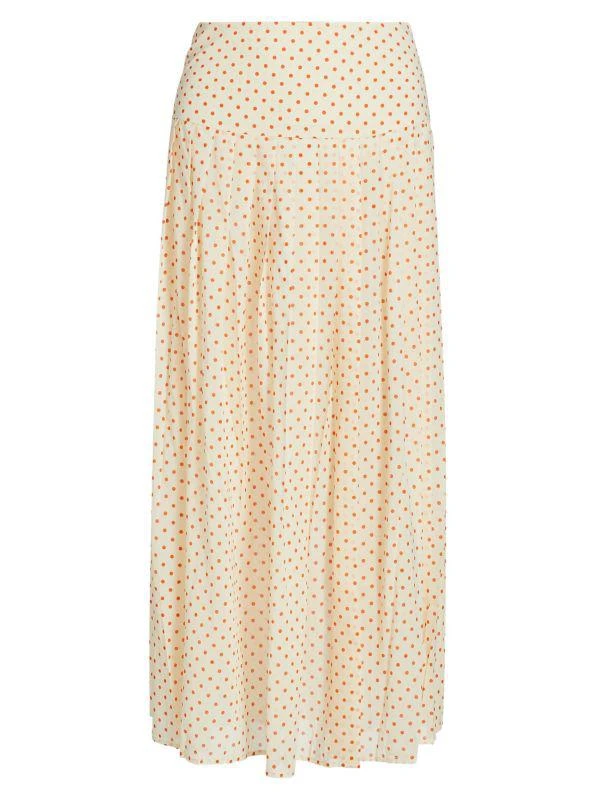 Kensington Silk Polka Dot Maxi Skirt 商品