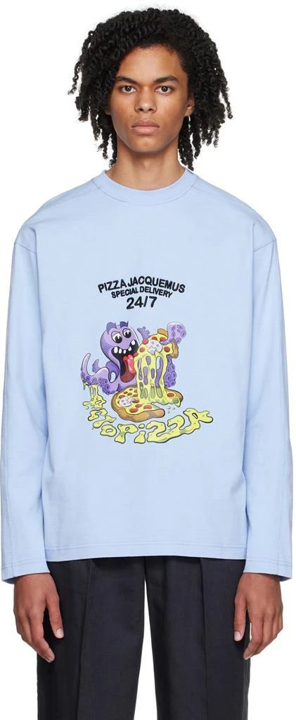 商品Jacquemus|Blue Le Papier 'Le T-Shirt Ocotopizza' Long Sleeve T-Shirt,价格¥565,第1张图片