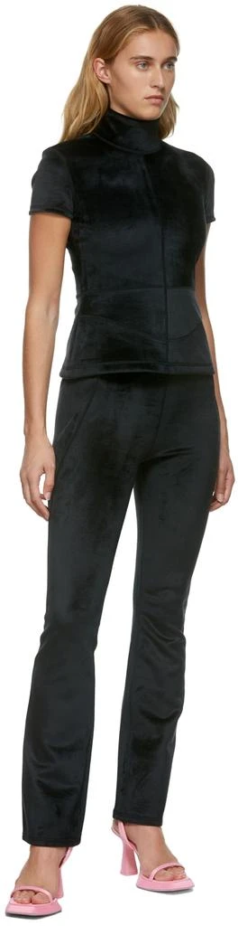 商品Alexander Wang|Black Velour Flared Leggings,价格¥580,第4张图片详细描述