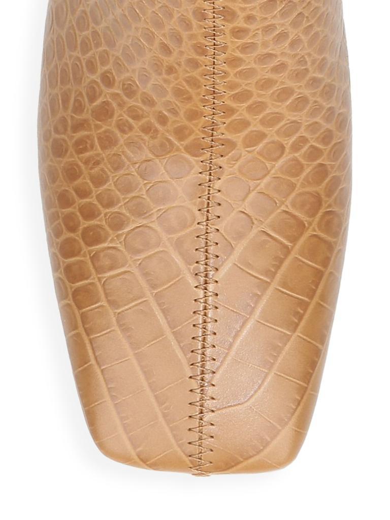 商品Vince|Koren Square-Toe Croc-Embossed Leather Ankle Boots,价格¥1508,第6张图片详细描述