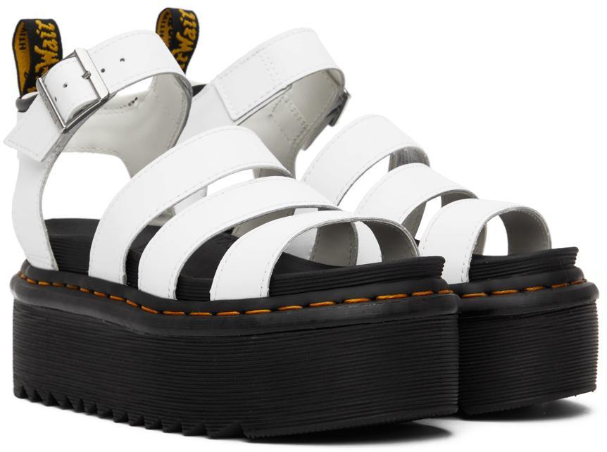 商品Dr. Martens|White Blaire Quad Platform Sandals,价格¥889,第6张图片详细描述