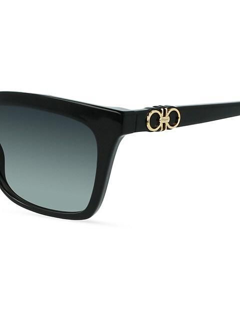 商品Salvatore Ferragamo|Gancini 55MM Modified Rectangle Sunglasses,价格¥1749,第5张图片详细描述