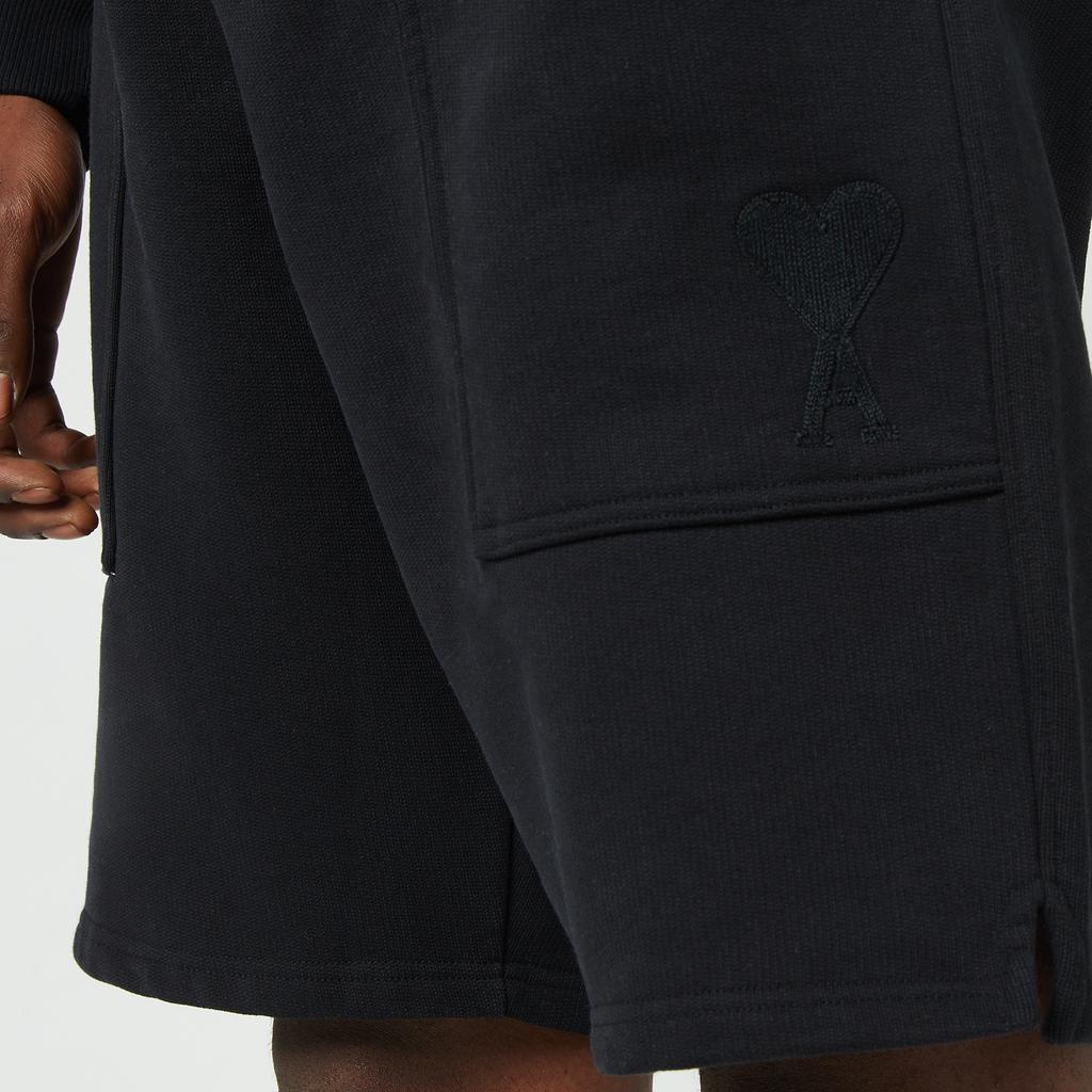 商品AMI|AMI Men's De Coeur Track Shorts - Black,价格¥1029,第6张图片详细描述