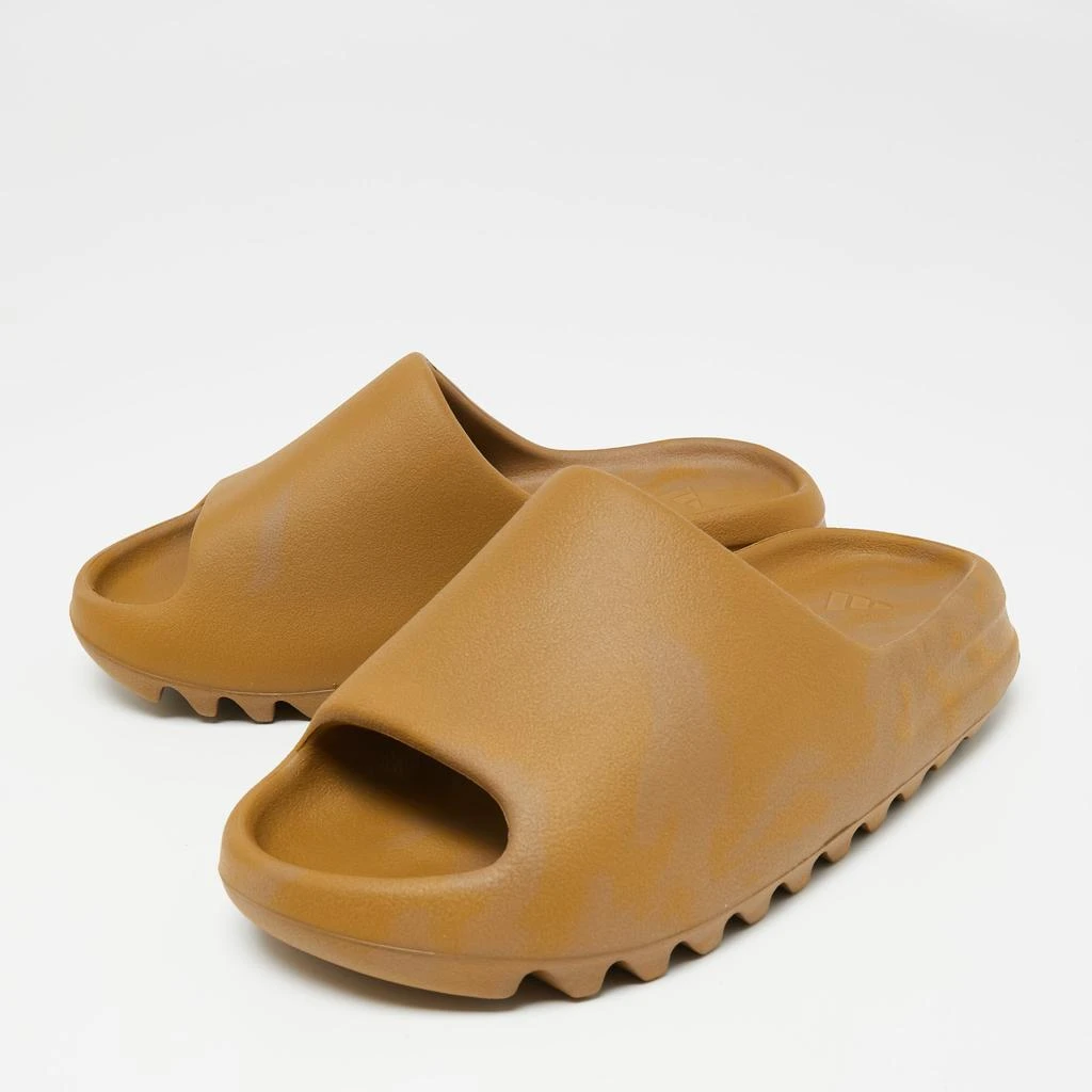 商品YEEZY|Yeezy x Adidas Brown Rubber Ochre Slides Size 37,价格¥1168,第2张图片详细描述