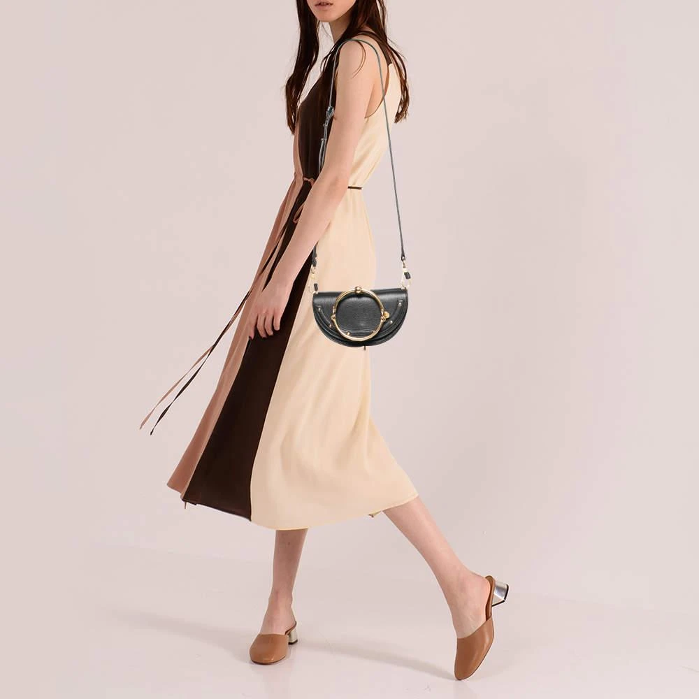 商品[二手商品] Chloé|Chloé Black Leather Small Nile Minaudière Crossbody Bag,价格¥6280,第2张图片详细描述